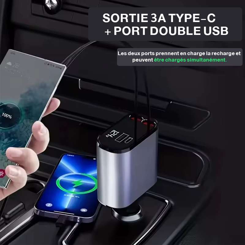 Chargeur Voiture Intelligent 4 en 1