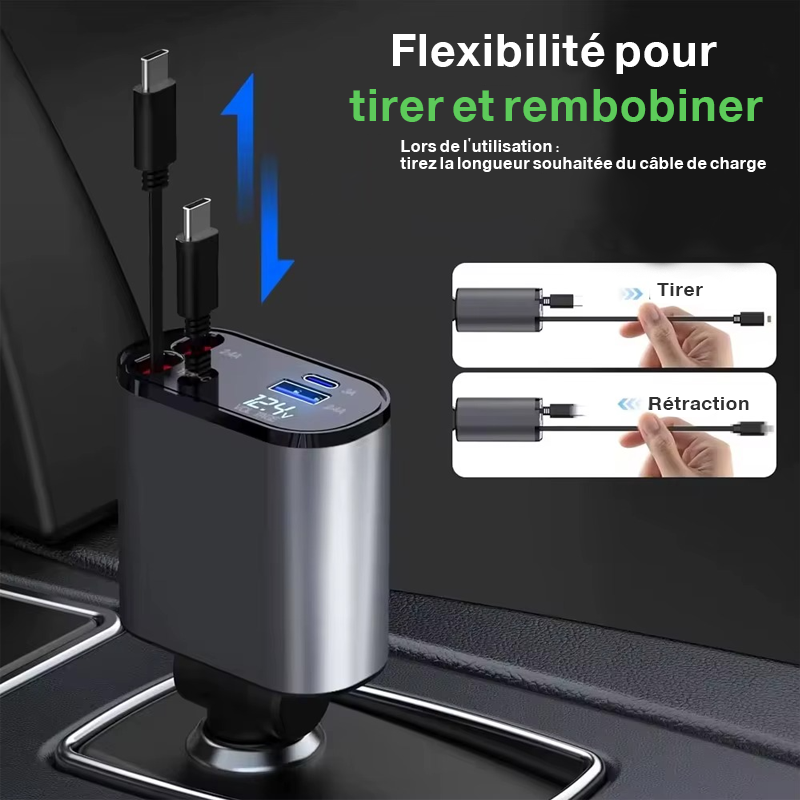 Chargeur Voiture Intelligent 4 en 1