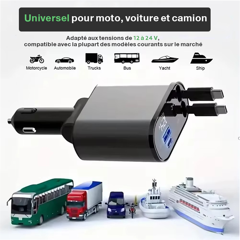 Chargeur Voiture Intelligent 4 en 1