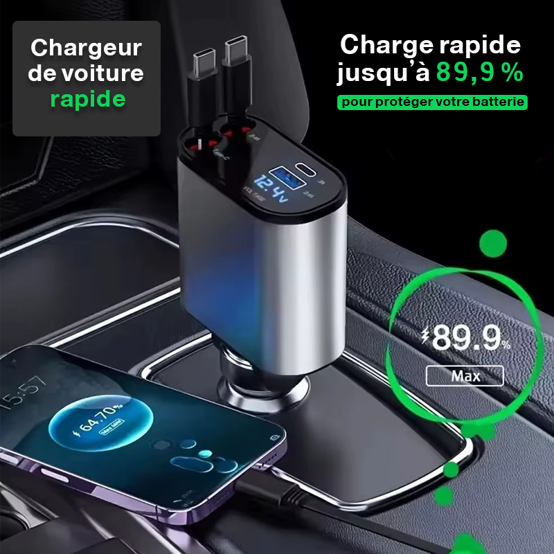 Chargeur Voiture Intelligent 4 en 1