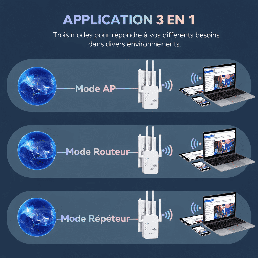 Répéteur Wi-Fi Haute Performance