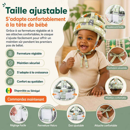 Casque Anti-Choc Bébé 360° – Protection Douce pour les Premiers Pas