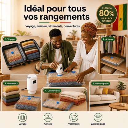 Kit de Rangement – Pompe Électrique + 5 Sacs Inclus