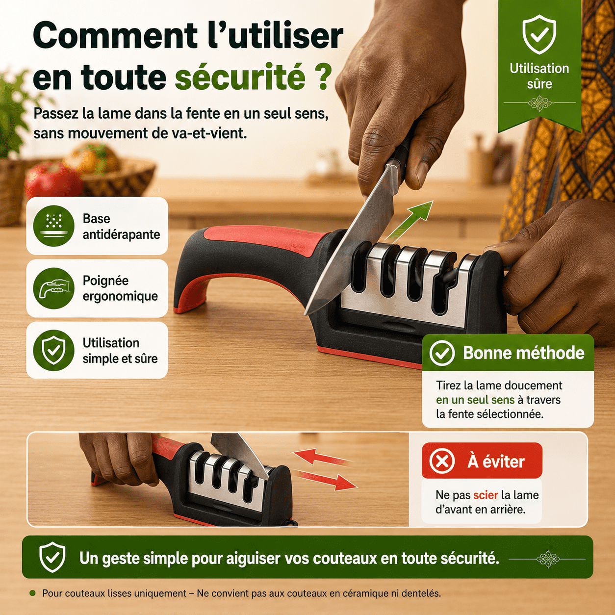 Aiguiseur de Couteaux 4-en-1 Premium