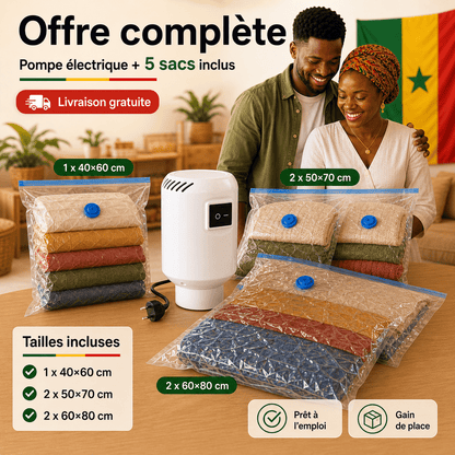 Kit de Rangement – Pompe Électrique + 5 Sacs Inclus