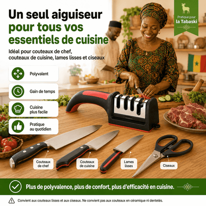 Aiguiseur de Couteaux 4-en-1 Premium