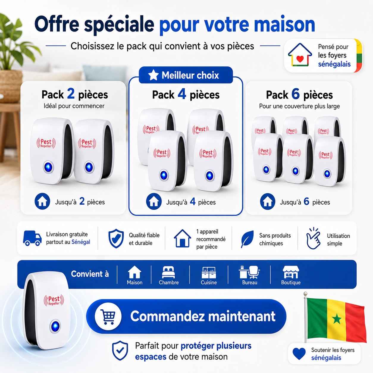 Répulsif Ultrasonique Anti-Nuisibles