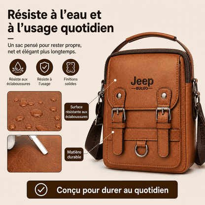 Sac Bandoulière Homme Élégant + Portefeuille Offert