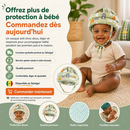 Casque Anti-Choc Bébé 360° – Protection Douce pour les Premiers Pas