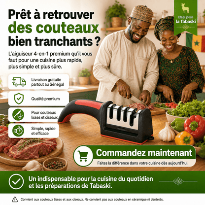 Aiguiseur de Couteaux 4-en-1 Premium