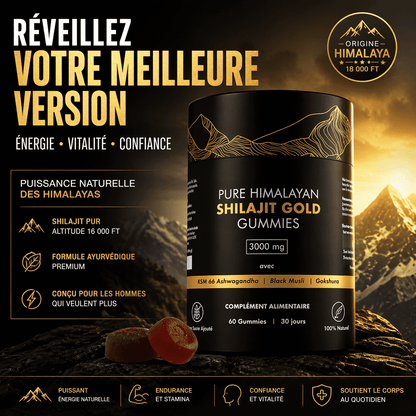 Shilajit Gold Gummies 3000mg – 60 Gummies