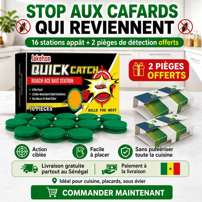 Stations Anti-Cafards Quick Catch – 16 Pièces + 2 Pièges Offerts