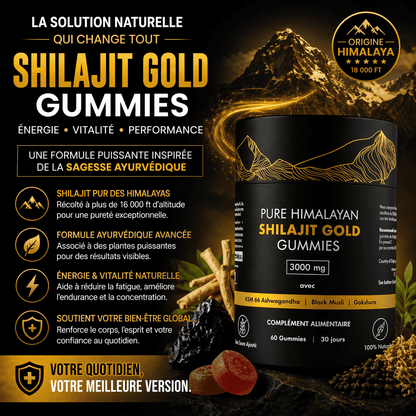 Shilajit Gold Gummies 3000mg – 60 Gummies