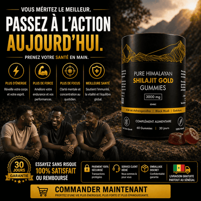 Shilajit Gold Gummies 3000mg – 60 Gummies