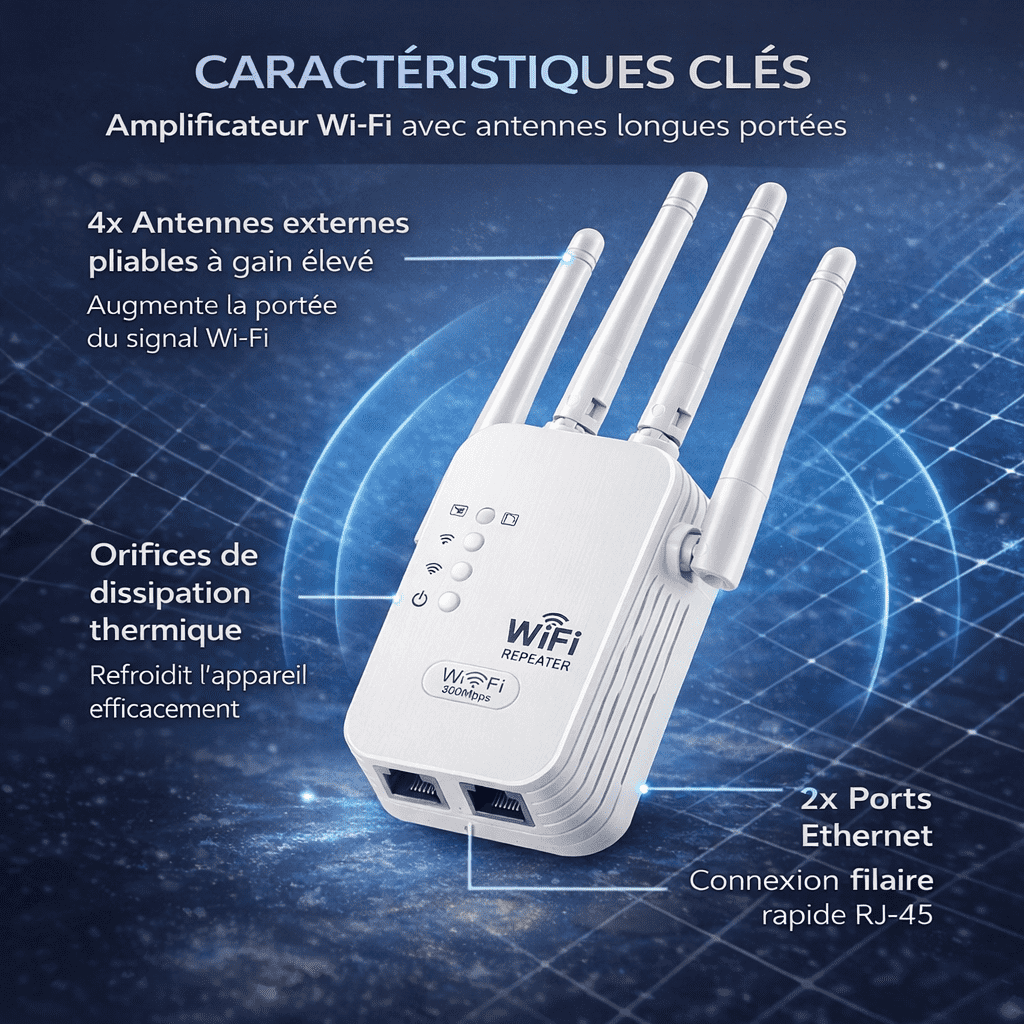 Répéteur Wi-Fi Haute Performance