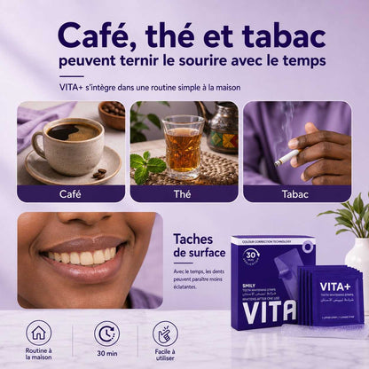 VITA+ – Bandes de Blanchiment Dentaire 30 Min