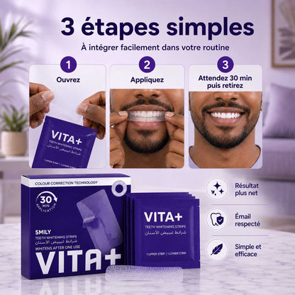 VITA+ – Bandes de Blanchiment Dentaire 30 Min