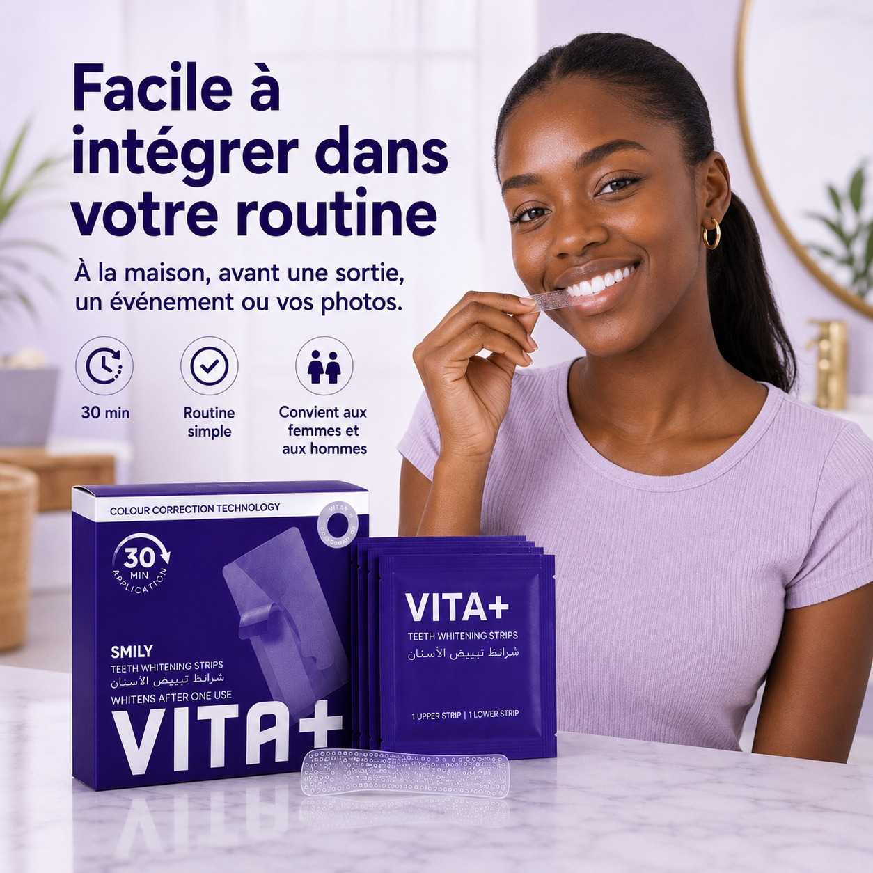 VITA+ – Bandes de Blanchiment Dentaire 30 Min