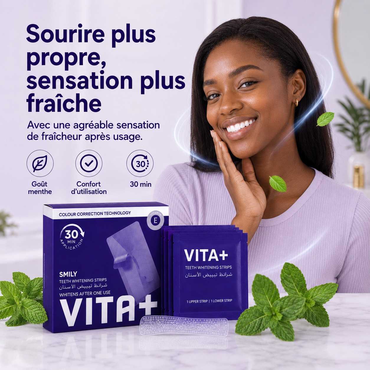 VITA+ – Bandes de Blanchiment Dentaire 30 Min
