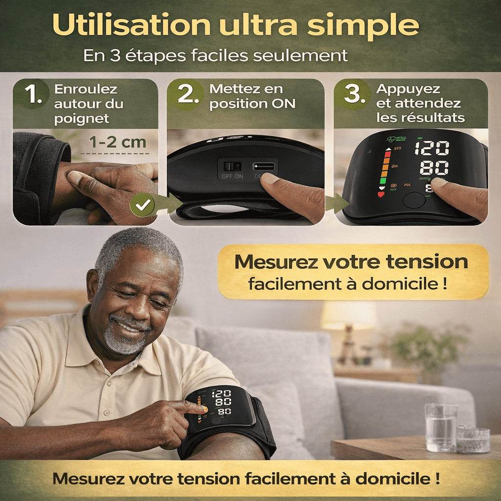 Tensiomètre Électronique Rechargeable – Mesure Précise & Rapide