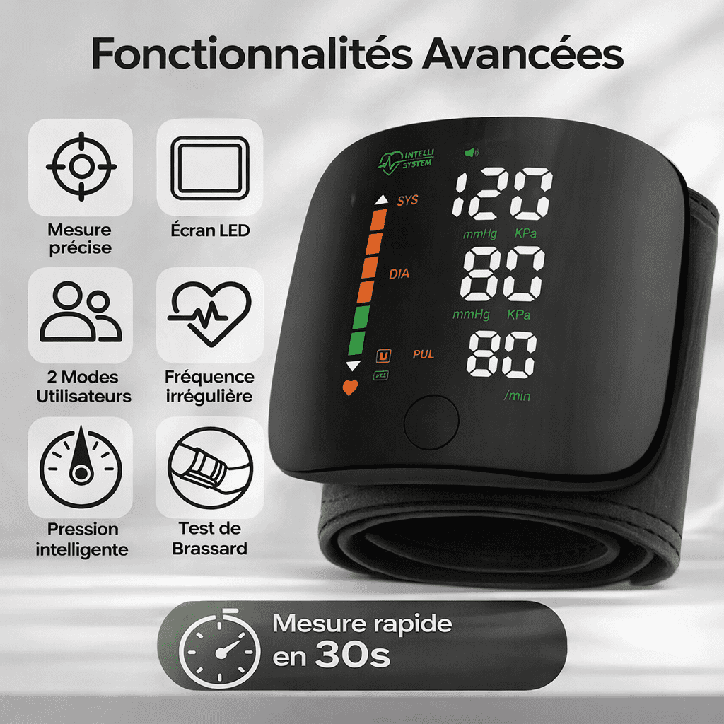 Tensiomètre Électronique Rechargeable – Mesure Précise & Rapide