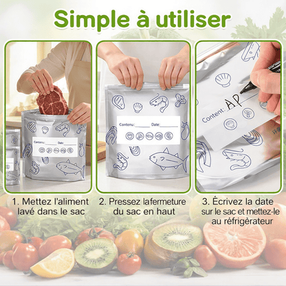 Sacs de Conservation Alimentaire  – Réutilisables & Anti-Odeur